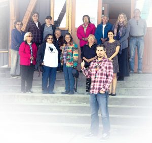 Members of the Xaȼqanaǂ ʔitkiniǂ Research Project Advisory Committee and research team at the Aboriginal Gathering Place, College of the Rockies, 2018.