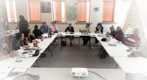 Xaȼqanaǂ ʔitkiniǂ Research Project Advisory Committee working lunch at the Ktunaxa Nation Council Governance Building, 2019.