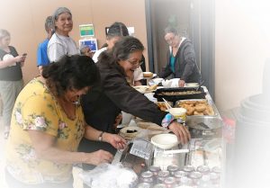 Xaȼqanaǂ ʔitkiniǂ Research Project Advisory Committee members and Ktunaxa Nation Council staff at the 2019 Bitterroot Feast.